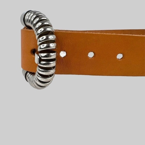 OMEGA Leather Belt in Tan Women's Size Medium - Picture 4 of 12
